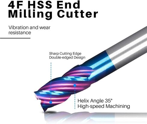 HSS 1PCS 3-9MM HSS Metal Aluminium Bit 4 Flute (9x10x22x72l) in Saudi Arabia