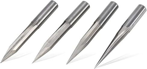 0.3-0.8mm v شكل نقش بت 15-30 درجة 2 المزامير مستقيم 6 مم النحت النحت بت 1pcs (6x0.8x20mm) in Saudi Arabia