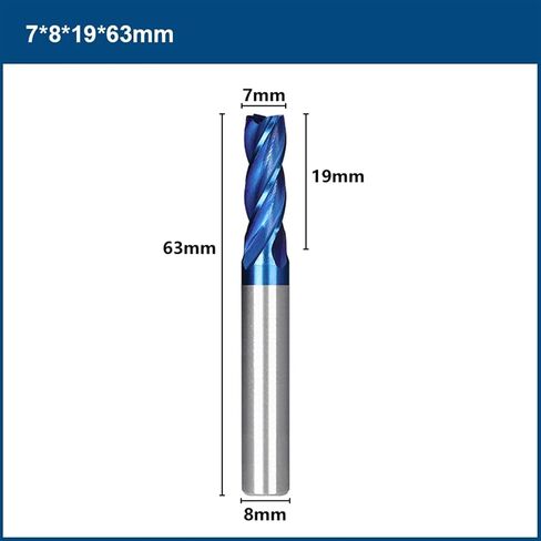 HSS 1PCS 3-9MM HSS Metal Aluminium Bit 4 Flute (9x10x22x72l) in Saudi Arabia