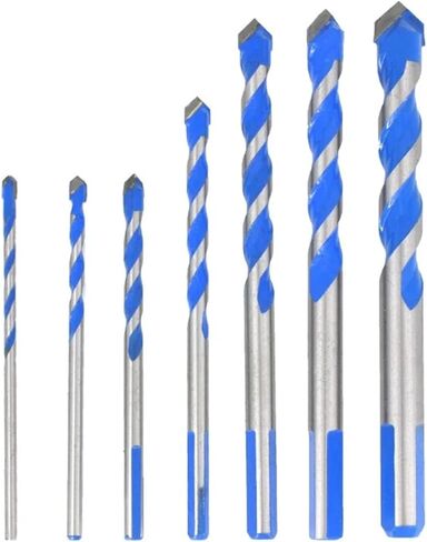 3 4 5 6 8 10 12mm multi-functional plass bit bit bits bits ceramic by tile concrete brick metal stail steel wood (6pcs set 1) in Kuwait