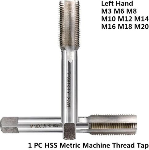 1Pcs M2-M20 Left Hand Machine Thread Tap HSS Steel Machine Plug Tap Metal Screw Hole Tap Drill Metric Screw Thread Tap(M14x1.25 Left) in Saudi Arabia
