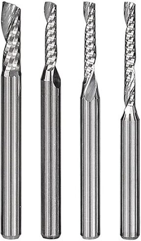 10PCS Bit 1/8 Inch Shank Single Flute Carbide Engraving Bit for Woodworking(3.175x1.5x12mm) in Saudi Arabia