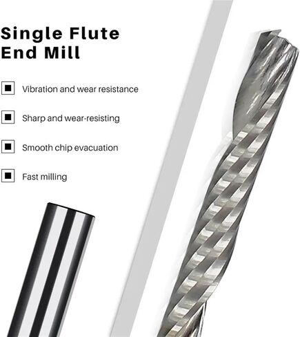 10PCS Bit 1/8 Inch Shank Single Flute Carbide Engraving Bit for Woodworking(3.175x1.5x12mm) in Saudi Arabia