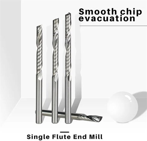 10PCS Bit 1/8 Inch Shank Single Flute Carbide Engraving Bit for Woodworking(3.175x1.5x12mm) in Saudi Arabia