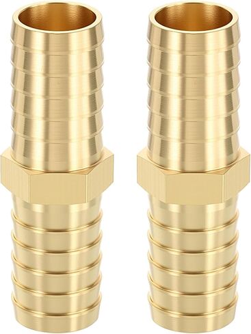 Metallixity 2pcs Brass Hose Barb to Adapter 5/8 "Barb X 5/8" للسيارات ، دراجة نارية ، بحرية ، شاحنة ، RV Fuel Systems in Saudi Arabia