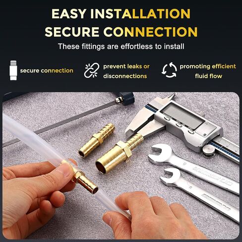 Metallixity 2pcs Brass Hose Barb to Adapter 5/8 "Barb X 5/8" للسيارات ، دراجة نارية ، بحرية ، شاحنة ، RV Fuel Systems in Saudi Arabia