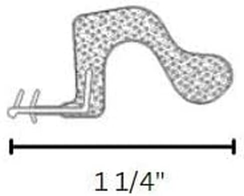 Q-Lon 96 Inch Replacement Compression Kerf Weather Stripping (Medium Reach, Beige) in Saudi Arabia