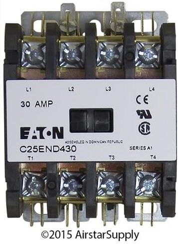 Furnas 42BF25AFBBQ - استبدله Eaton / Cutler Hammer C25END430A 50 مم موصل DP ، 4 -POLE ، 30 أمبير ، 120 VAC لفائف الجهد in Saudi Arabia