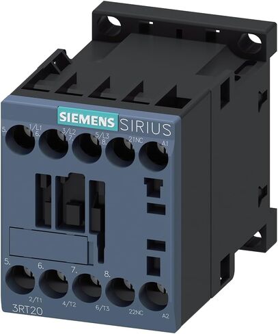Siemens - 3RT20161AB02-24V AC AC IEC MAGNETOR. عدد البولنديين 3 ، عكس: لا ، 9 A amps الحمل الكامل in Saudi Arabia