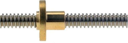 Metal Ball Screw nut Trapezoidal Rod Lead Screw Thread 8mm T8 Pitch 1mm Lead 1mm Length 100mm-800mm with Brass Nut(600mm) in Saudi Arabia