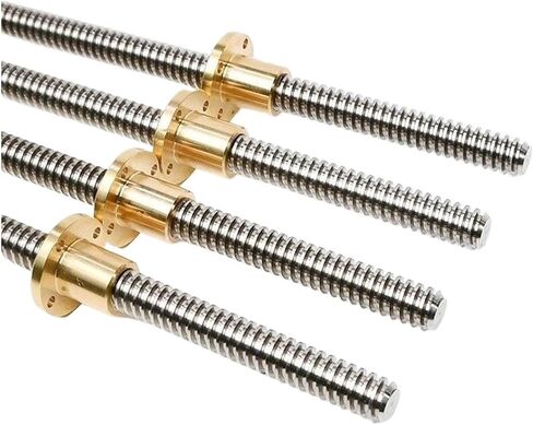 Metal Ball Screw nut T12 Lead Screw Stainless Steel Trapezoidal Screw Brass Nut Pitch 2mm Lead 20mm Trapezoidal Rod(550mm) in Saudi Arabia