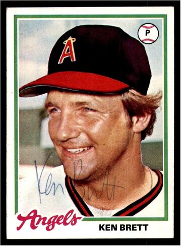 كين بريت 1978 Topps #682 ملائكة موقعة 81607 - بطاقات موقعة بالبيسبول in Saudi Arabia