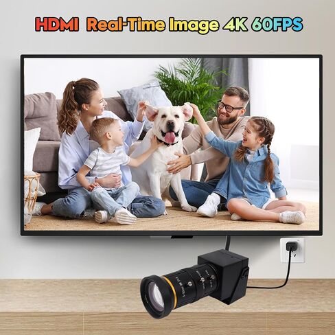 SVPRO 4K 60fps USB Camera with 2.8-12mm Manual Zoom Lens, HDMI/USB3.0 Dual Output, H.264/MJPEG, 4X Optical Zoom Webcam for PC, Mac, Raspberry Pi, Live Streaming, Video Conferencing, TV Monitor in Saudi Arabia
