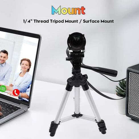 SVPRO 4K 60fps USB Camera with 2.8-12mm Manual Zoom Lens, HDMI/USB3.0 Dual Output, H.264/MJPEG, 4X Optical Zoom Webcam for PC, Mac, Raspberry Pi, Live Streaming, Video Conferencing, TV Monitor in Saudi Arabia