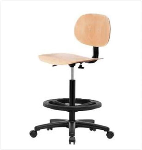 Thomas WHBCH-RG-BF-RG High Bench Height Chair with Black Nylon Base, Black Foot Ring, Glide in Saudi Arabia