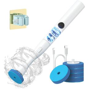 AIR U+ Electric Toilet Brush and Holder Set with 5 Disposable Refill Heads, Rechargeable & Wall-Mounted No Drilling Powerful Disposable Toilet Bowl Cleaner Wand in Kuwait