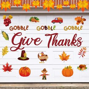Xuhal 21 Pcs Happy Fall Magnets Leaves Acorn Pumpkin Fridge Magnets Thanksgiving Garage Door Magnets Thanksgiving Garage Door Decorations Autumn Harvest Holiday Magnetic Stickers for Car Refrigerator in Kuwait