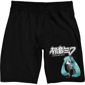 Bioworld Hatsune Miku Chibi Character Men's Black Sleep Pajama Shorts in Saudi Arabia