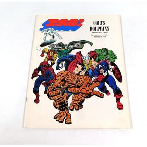 1970 Miami Dolphins at Baltimore Colts NFL Football Marvel Program 11-1-70 - NFL Programs in Saudi Arabia