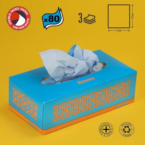 Renova Red Label Blue Facial - 80 أنسجة - [حزمة 8] in Saudi Arabia