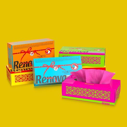 Renova Red Label Blue Facial - 80 أنسجة - [حزمة 8] in Saudi Arabia