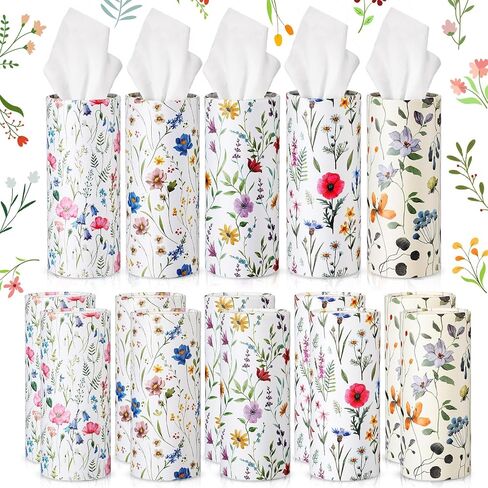 20 Pcs Car Tissues Cylinder with 3 Ply Facial Tissues Bulk Round Tissue Boxes Tubes Travel Tissue for Car Cup Holder Home Bathroom Office Accessories in Saudi Arabia