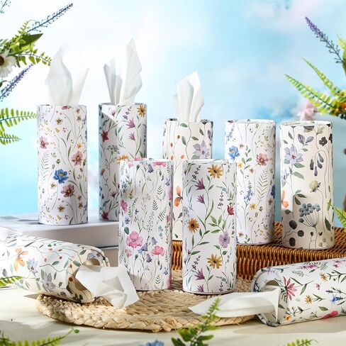 20 Pcs Car Tissues Cylinder with 3 Ply Facial Tissues Bulk Round Tissue Boxes Tubes Travel Tissue for Car Cup Holder Home Bathroom Office Accessories in Saudi Arabia