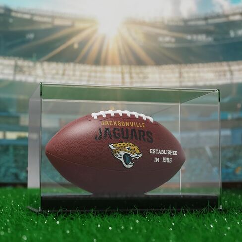 Football Acrylic Display Case for Full-Size Footballs – Acrylic Football Case with Base Included – Sports Memorabilia Display Case for Autographed & Collectible Footballs – No Assembly Required in Saudi Arabia