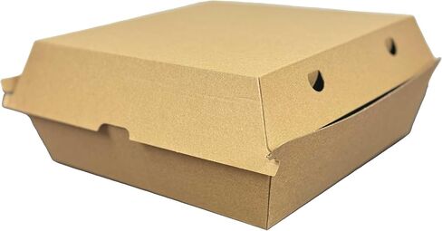 Kraft Hinged Paper Container - Corrugated Clamshell To-go Boxes 150 Pack (8x8 inch) in Saudi Arabia