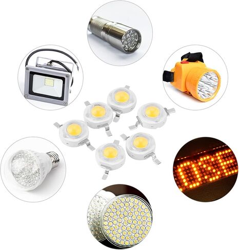 1W High Power LED Beads Light Emitting Diode Chips SMD for DIY Lighting Fixtures (Warm White 3000K) in Saudi Arabia