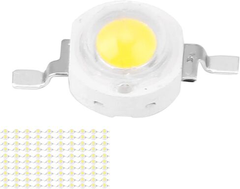 3W طاقة عالية LED حبات الضوء الباعث رقائق الصمام الثنائي SMD لتركيبات الإضاءة DIY (بيضاء حقيقية 6000-6500K) in Saudi Arabia