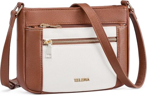 أكياس Teleena Crossbody للنساء ، محفظة جسم متشابكة من الجلد مع حزام قابل للتعديل in Saudi Arabia