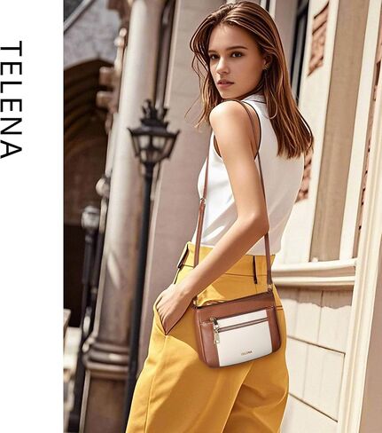 أكياس Teleena Crossbody للنساء ، محفظة جسم متشابكة من الجلد مع حزام قابل للتعديل in Saudi Arabia