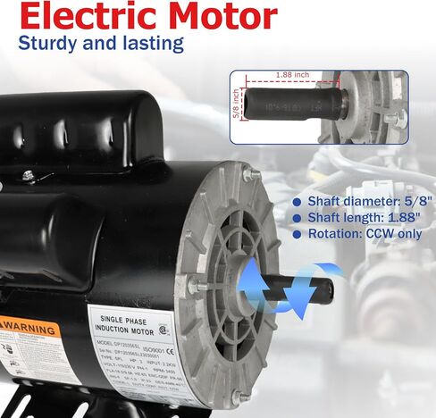 3hp مرحلة واحدة محرك CCW 3450 دورة في الدقيقة 56 الإطار 115-230V للضواغط in Saudi Arabia