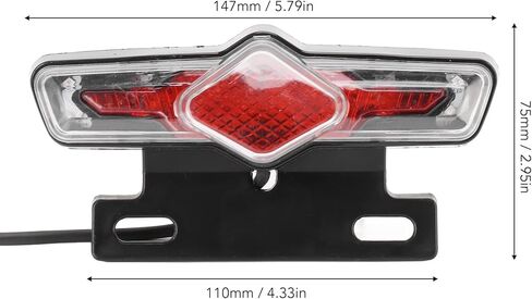 36V‑60V Electric Bike Warning Signal Light,Electric Bike Tail Light Turn Signal Two in One Warning Signal for Night Riding in Saudi Arabia