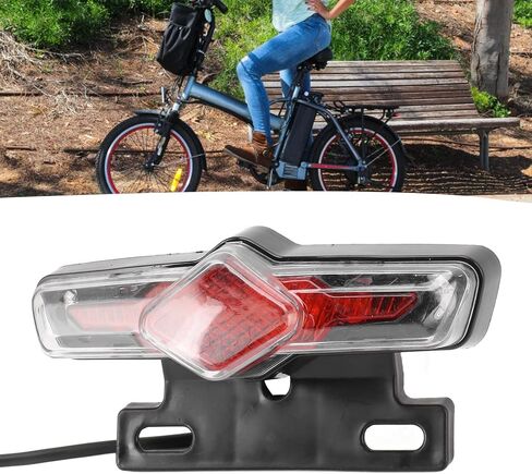 36V‑60V Electric Bike Warning Signal Light,Electric Bike Tail Light Turn Signal Two in One Warning Signal for Night Riding in Saudi Arabia