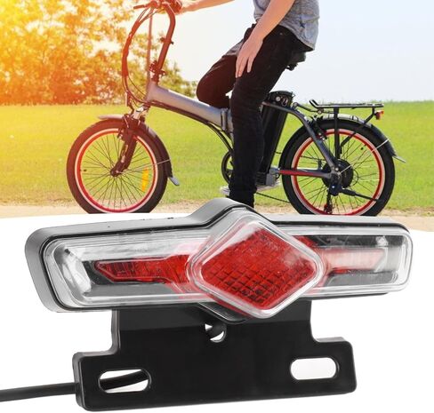 36V‑60V Electric Bike Warning Signal Light,Electric Bike Tail Light Turn Signal Two in One Warning Signal for Night Riding in Saudi Arabia
