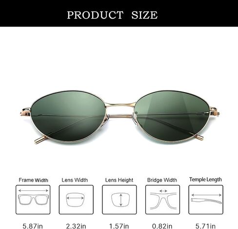 نظارة شمسية مستقطبة UV400 حماية مضادة لخطاد HD Lenstrendy Women Lightweight Titanium Metal Frame 13.3g in Saudi Arabia