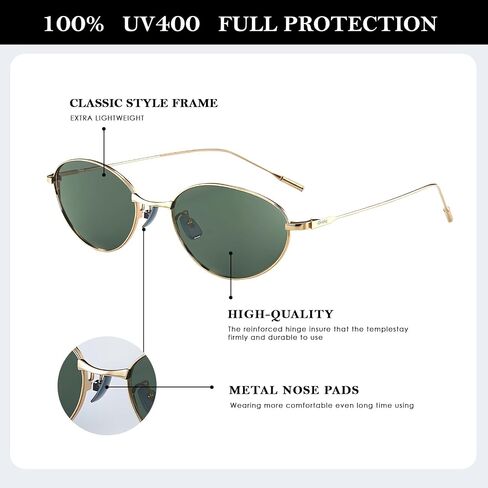 نظارة شمسية مستقطبة UV400 حماية مضادة لخطاد HD Lenstrendy Women Lightweight Titanium Metal Frame 13.3g in Saudi Arabia
