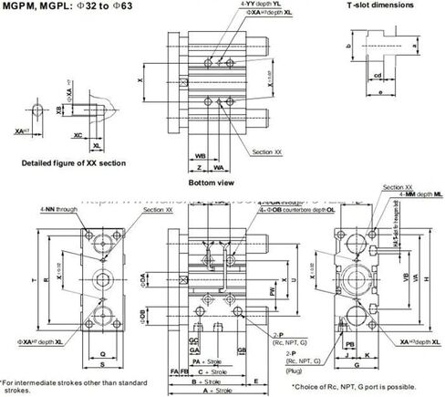 1pcs MGPM25 MGPL25 25mm Stroke 20-50 Compact Pneumatic Air Cylinder with Guide Rod MGPM20-20 MGPM20-25 MGPM20-30 MGPM20-40 MGPM20-50(Stroke 50mm,MGPL bore 25) in Saudi Arabia