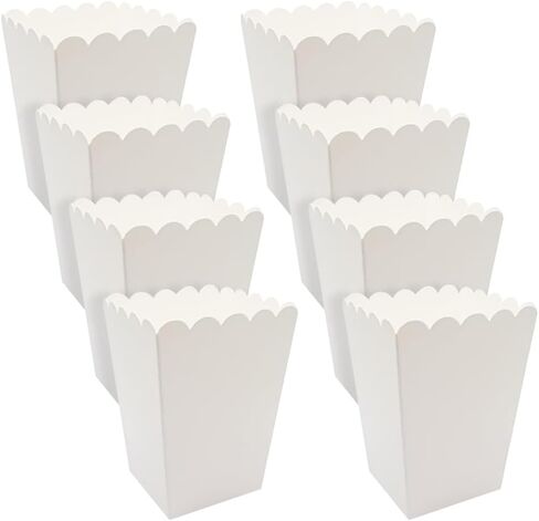 24 Pcs Small Paper Popcorn Containers Cups Candy Favor Treat Boxes Birthday Party Snack Cups Popcorn Candy Holders French Fry Containers for Movie Night Party Blue in Saudi Arabia