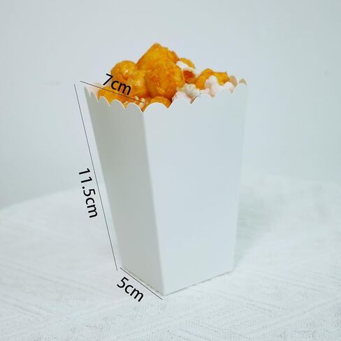 24 Pcs Small Paper Popcorn Containers Cups Candy Favor Treat Boxes Birthday Party Snack Cups Popcorn Candy Holders French Fry Containers for Movie Night Party Blue in Saudi Arabia