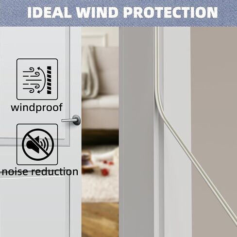 Foam Weather Stripping Door Seal Strip, V Shape Self-Adhesive Backing Door Weatherstripping for Door Frame Insulation Small Gap,Anti-Collision Soundproof Windproof Dustproof Tape（19.7Feet,White） in Saudi Arabia
