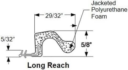 81" Replacement Weather Stripping Single Piece for a Therma-Tru Entry Door (Long Reach (Smooth Star, Fiber Classic, Steel Doors), Bronze) in Saudi Arabia