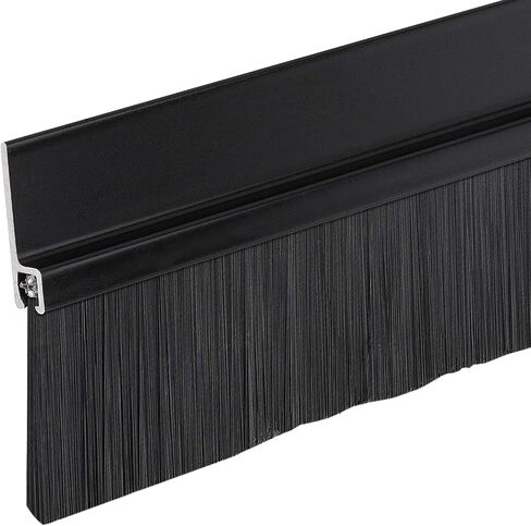 Adhesive Backed Brush Sweep Door Sweep (Black, 3 FT - 1 1/2" Long Brush) in Saudi Arabia
