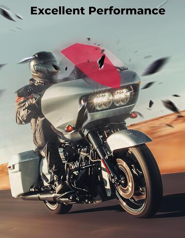 دراجة نارية Kemimoto Clear 14 "الزجاج الأمامي من الزجاج الأمامي المتوافق مع جولة Road Glide FLTR و FLTRSE و FLTRX و FLTRXS 2015-2024 in Kuwait
