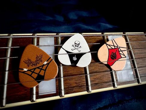 Premium Celluloid BOOTY themed Guitar Picks, BOOTY PICKS Variety Pack with Novelty Designs, Light (.46mm), Medium (.71mm), Heavy (.96mm), (6 count) in Saudi Arabia