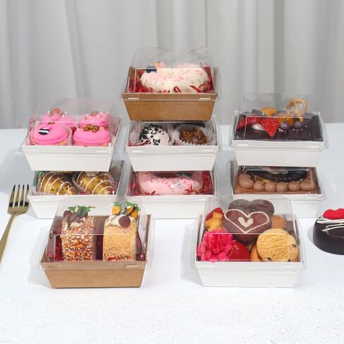 TMLQPACK 100Pack 4Inches Charcuterie Boxes with Chocolate Covered Strawberries Boxes in Kuwait