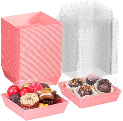 TMLQPACK 100Pack 4Inches Charcuterie Boxes with Chocolate Covered Strawberries Boxes in Kuwait