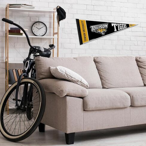 Rico Industries NCAA Towson Tigers 12" x 30" Felt Wall Décor Pennant - Great for Home/Bed Room/Man Cave Décor in Saudi Arabia